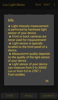 Lux Light Meter captura de pantalla 2