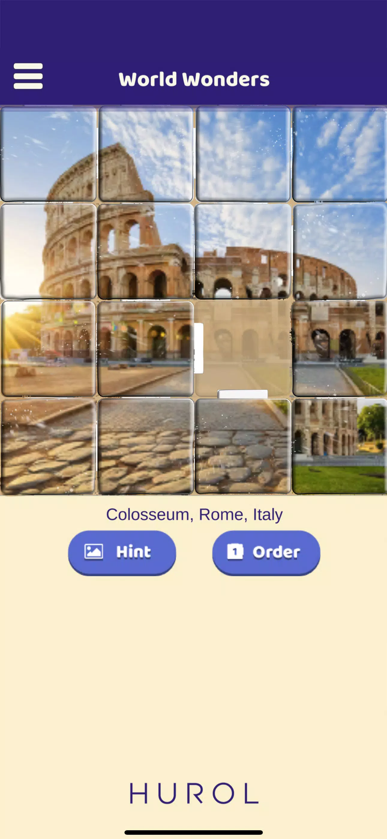 World Wonders Sliding Puzzle