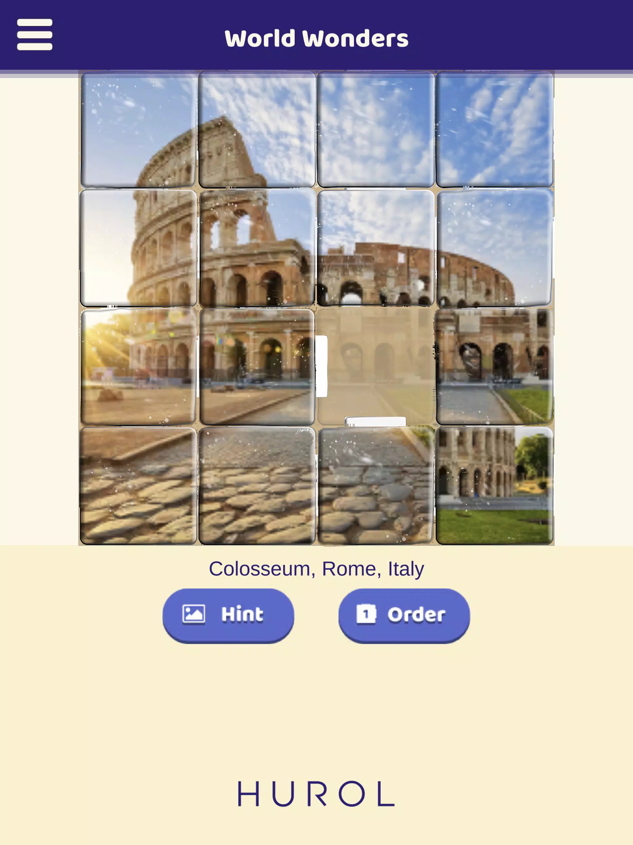 World Wonders Sliding Puzzle