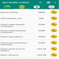 NETWORK USSD CODES (NIGERIA) imagem de tela 1