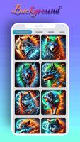 Fire Wolf Theme keyboard poster