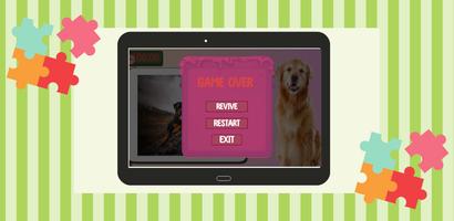 Jigsaw Puzzle Dog الملصق