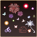 The world night sky : draw & color collections APK