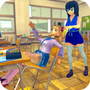 anime bad girl school life sim APK