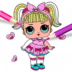 download libro para colorear muñecas lol glitter 👗💖 Dolls APK