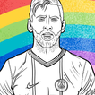 Messi coloring game draw