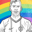 Messi coloring game draw icon