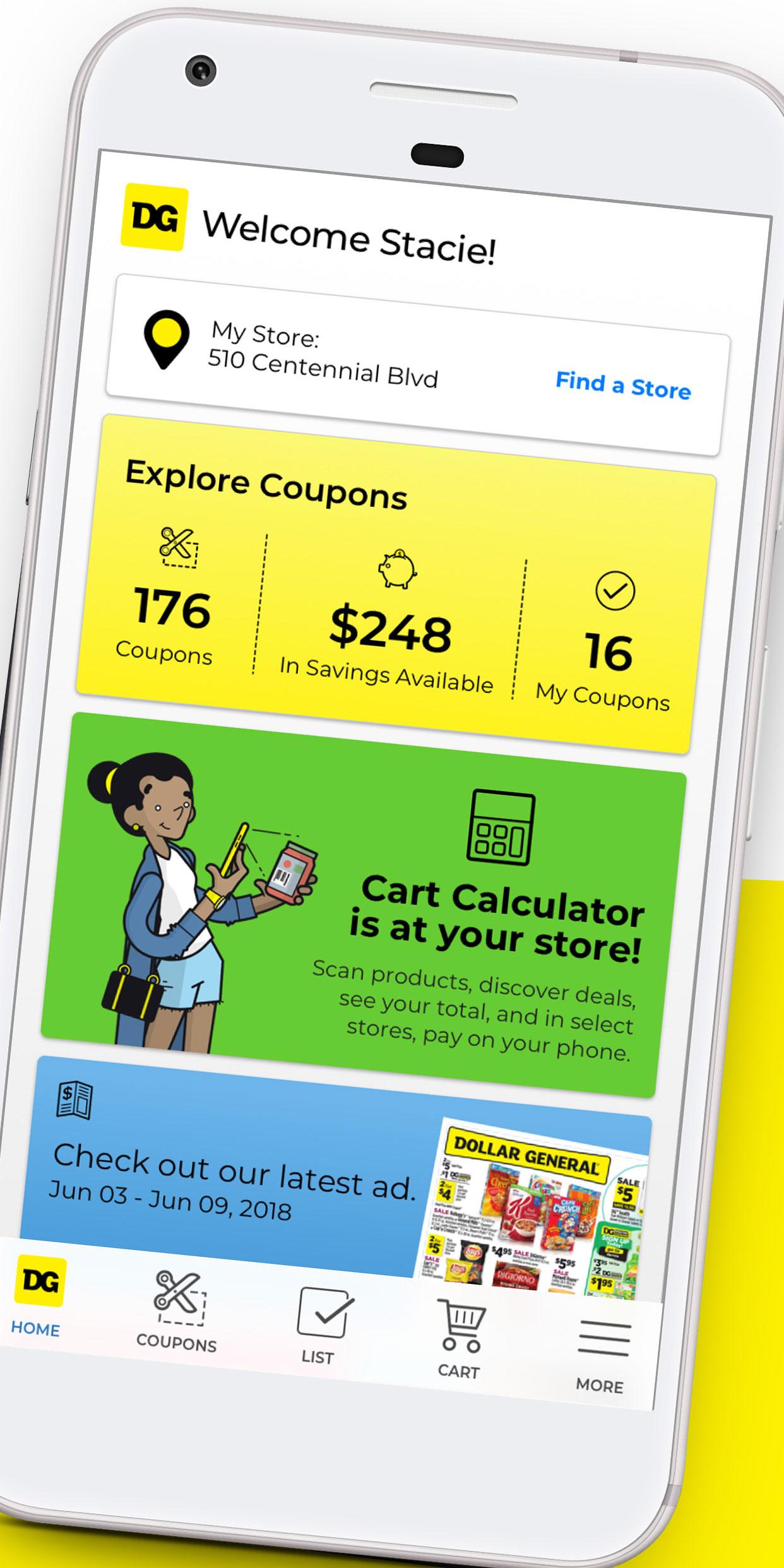 Digital coupon dollar general app
