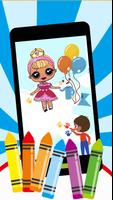Princess Dolls Coloring Book for kids imagem de tela 1