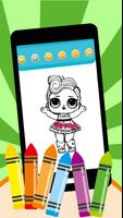 Princess Dolls Coloring Book for kids capture d'écran 2