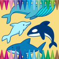 Dolphin & Whale Coloring Book