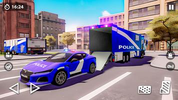 US Police Car Transporter Game скриншот 2