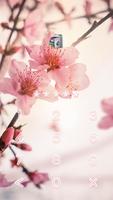 AppLock Theme Peach Blossoms screenshot 1