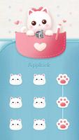 AppLock Live Theme Winking Kitty – Paid Theme Affiche