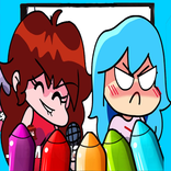 FNF vs Kissy Mod coloring game