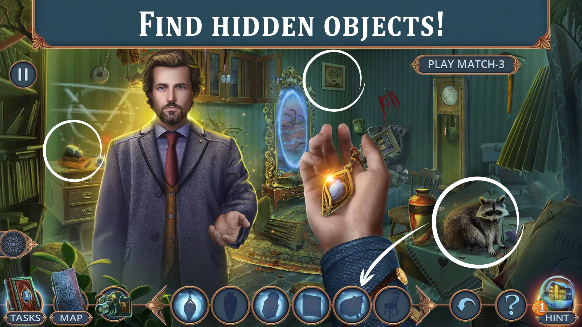 G5 Games - The Hidden Treasures: Jogo: itens ocultos e combinar