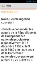 La Constitution du Niger تصوير الشاشة 3