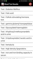 Blood Test Results captura de pantalla 1