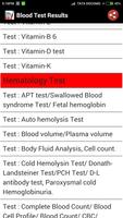 Blood Test Results captura de pantalla 2