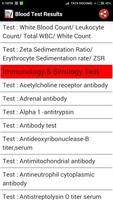 Blood Test Results captura de pantalla 3