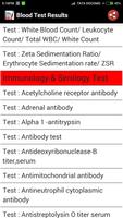 برنامه‌نما Blood Test Results عکس از صفحه