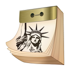 American tear-off calendar icono