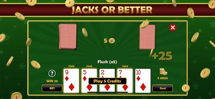 Jacks or Better Online Poker capture d'écran 2