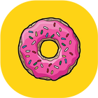 Donuts-Hintergründe Zeichen