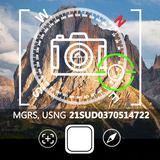 Stamp Camera With Gps Info Longitude Latitude