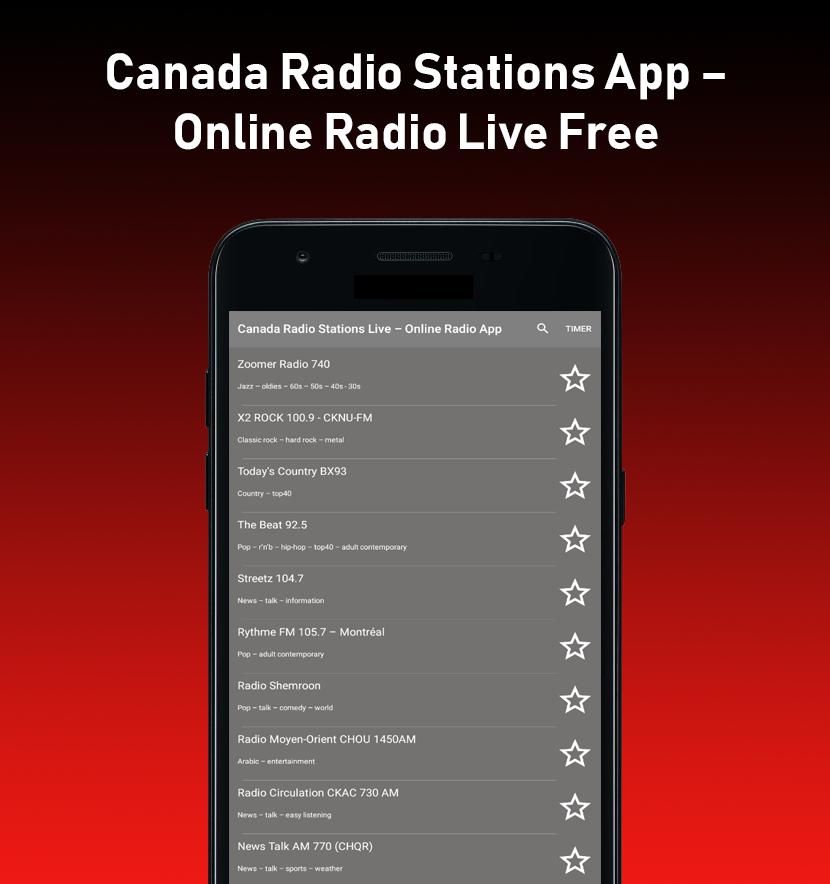 Canada Radio Stations App Online Radio Live Free For Android