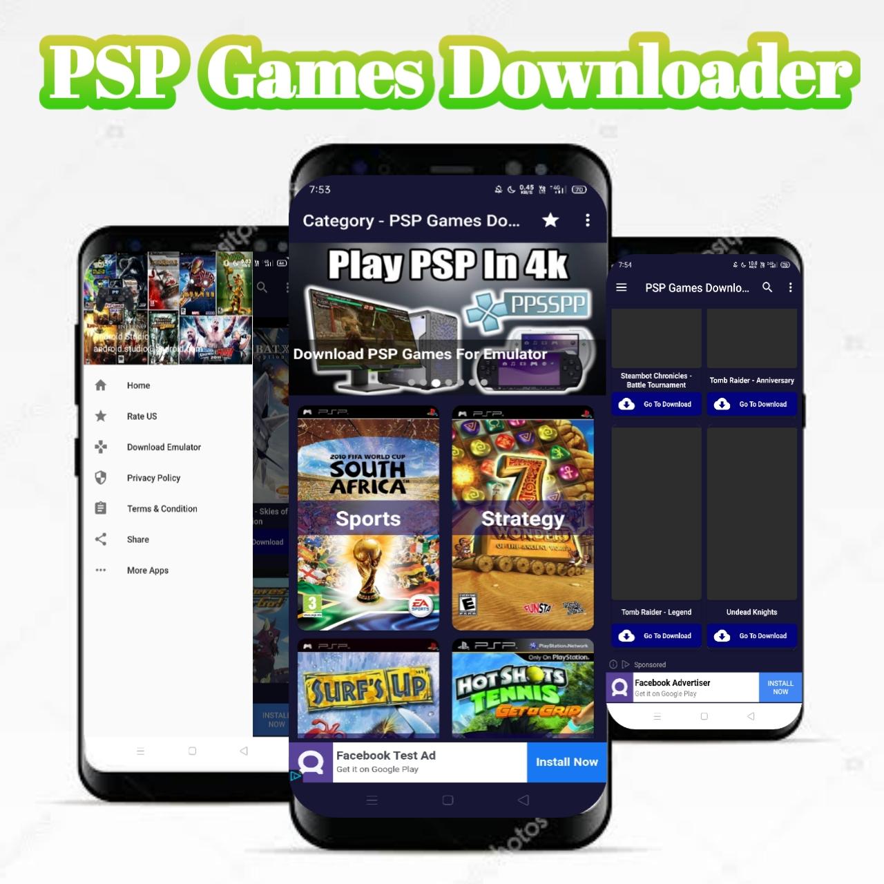 PSP GAMES Emulator - Download PSX PS2 ISO&CSO Roms APK pour Android  Télécharger