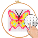 Butterfly Cross Stitch Color By Number: Pixel Art APK