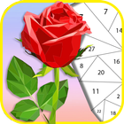 Flower Puzzle Polyart Number icon