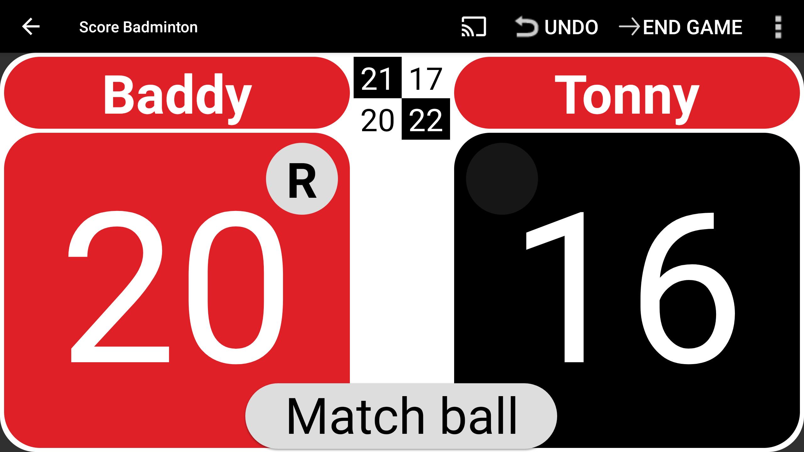 Score Badminton pour Android - Téléchargez l'APK