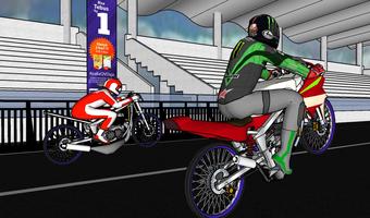 Drag Bike Simulator Indonesia capture d'écran 1