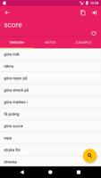 Swedish English Dictionary capture d'écran 1
