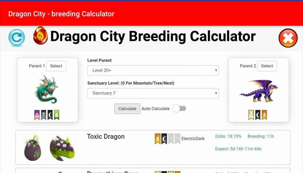 Dragon City - breeding calculator imagem de tela 13.