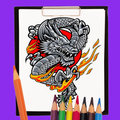 Legendary Dragon Coloring Book
