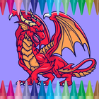Mythical Dragon Coloring Book icône