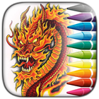 DRAGONS FIRE Coloring Book icône