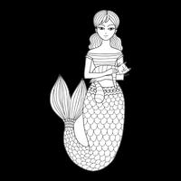 美人魚著色頁 截图 1