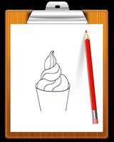 アイスクリームを描く方法 ポスター