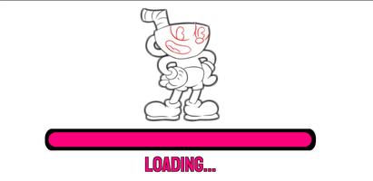 Poster easy cup character draw