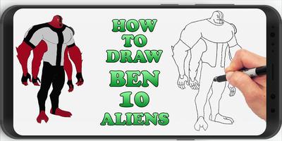 Draw Ben 10 Aliens step by step Affiche