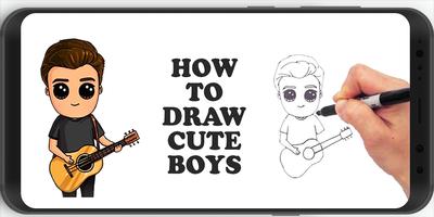 Drawing Cute And Sweet Boys โปสเตอร์
