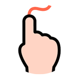 Draw finger-icoon