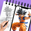 Dessiner un croquis d'anime icône