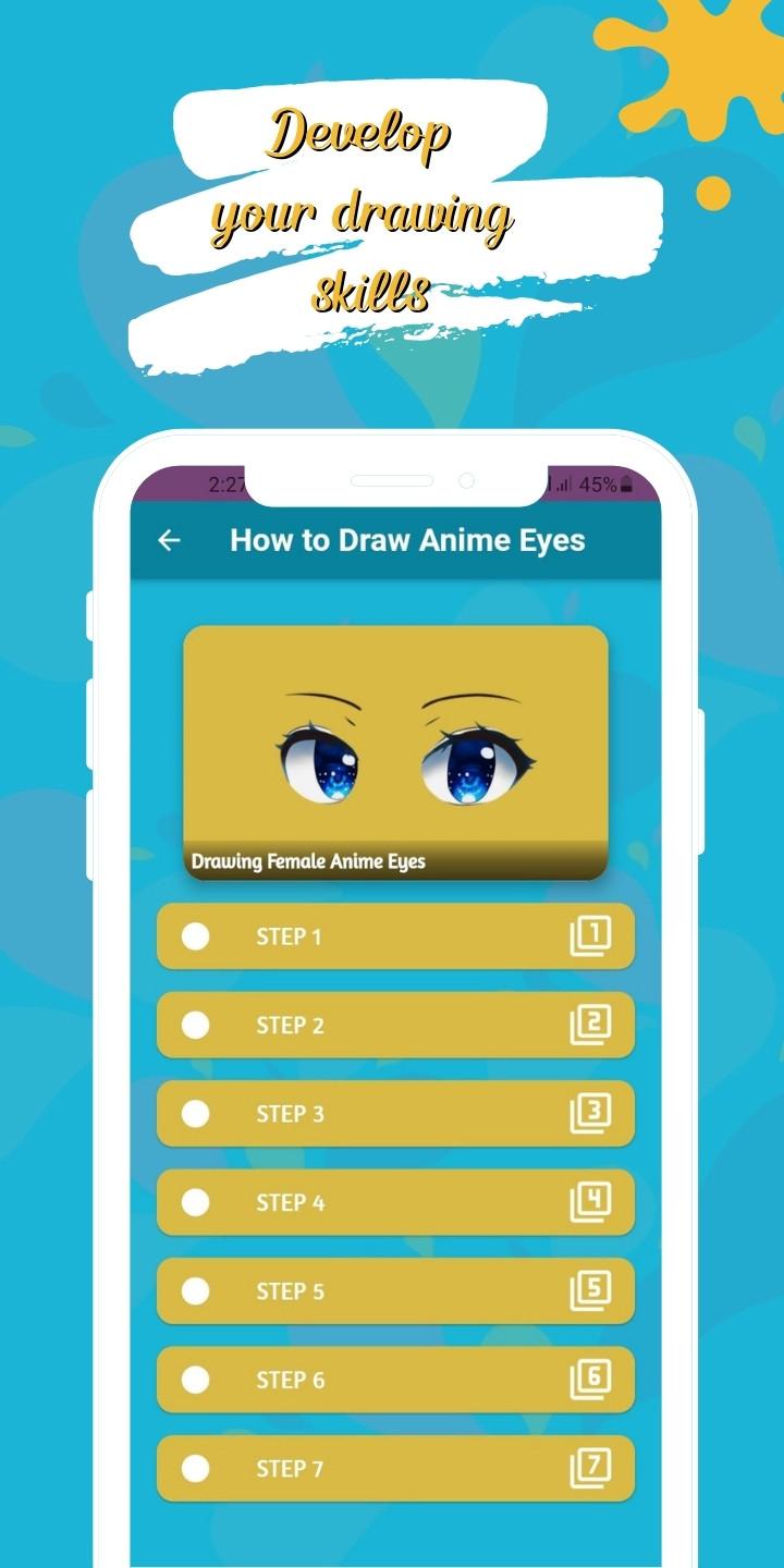 How to draw anime eyes easy APK للاندرويد تنزيل
