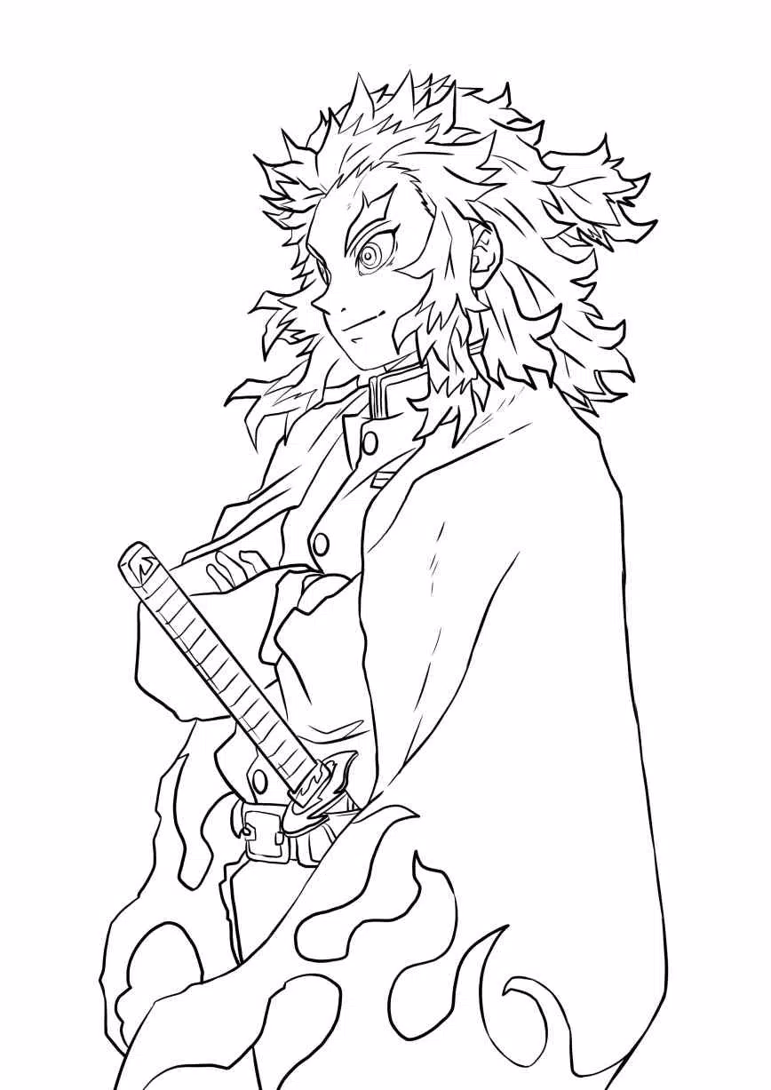 Desenhos de Kimetsu no Yaiba, Demon Slayer para Colorir, baixar e imprimir