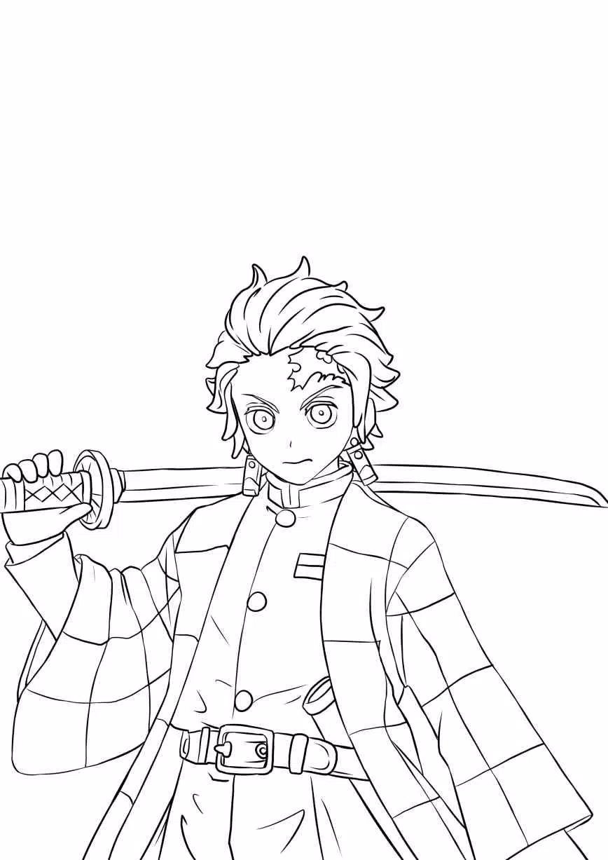 Speed Drawing - Tanjirou Kamado (Kimetsu no Yaiba)  Manga coloring book,  Demon drawings, Character drawing